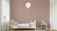 Dusty Rose Grid vinyl wall mural artistic abstract backdrop soft pink pigment