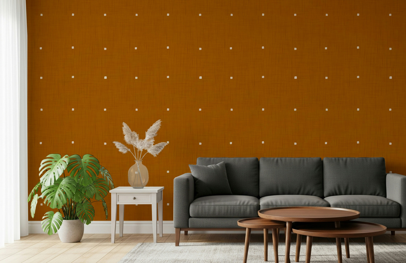 Distressed rustic look Terracotta Texture mural wallpaper abstract dot pattern