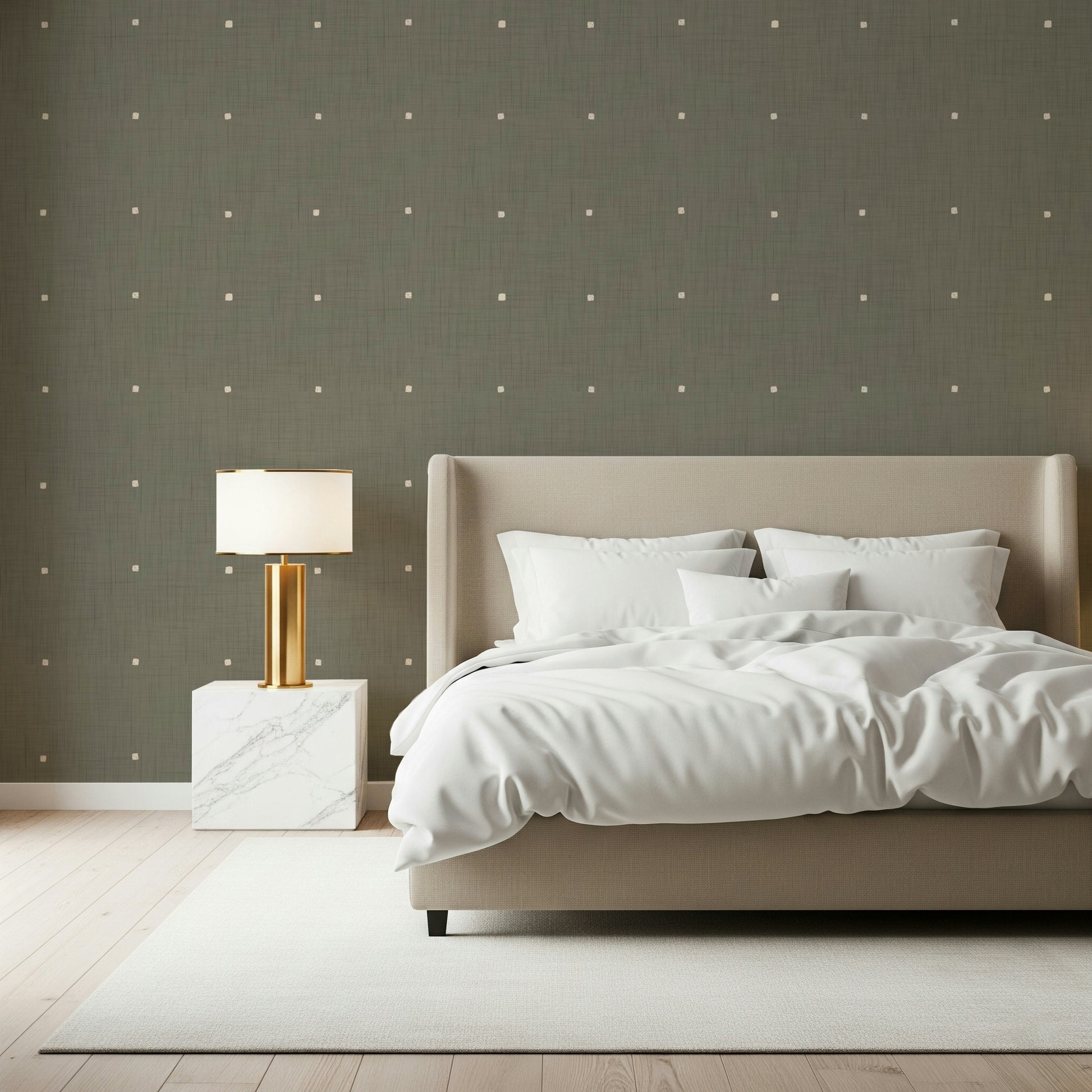 Soft Texture Squares Taupe wallpaper minimalist pattern design.
