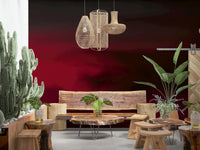 Gloomy horizon Crimson Dreams wallpaper design deep cherry stormy sky