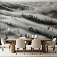 Wide perspective showing Forest Veil flowing fog.