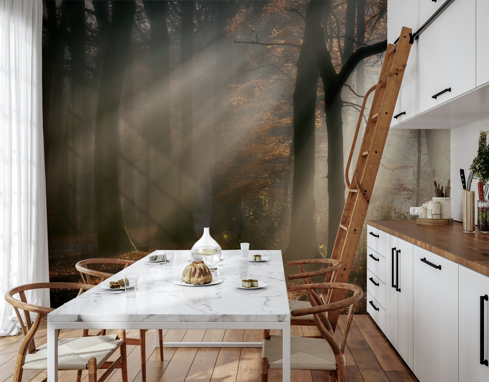 Artistic delicate haze effect on Golden Haze wallpaper.