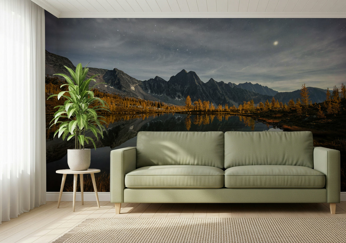 Nightfall's Calm Reflection Wall Mural