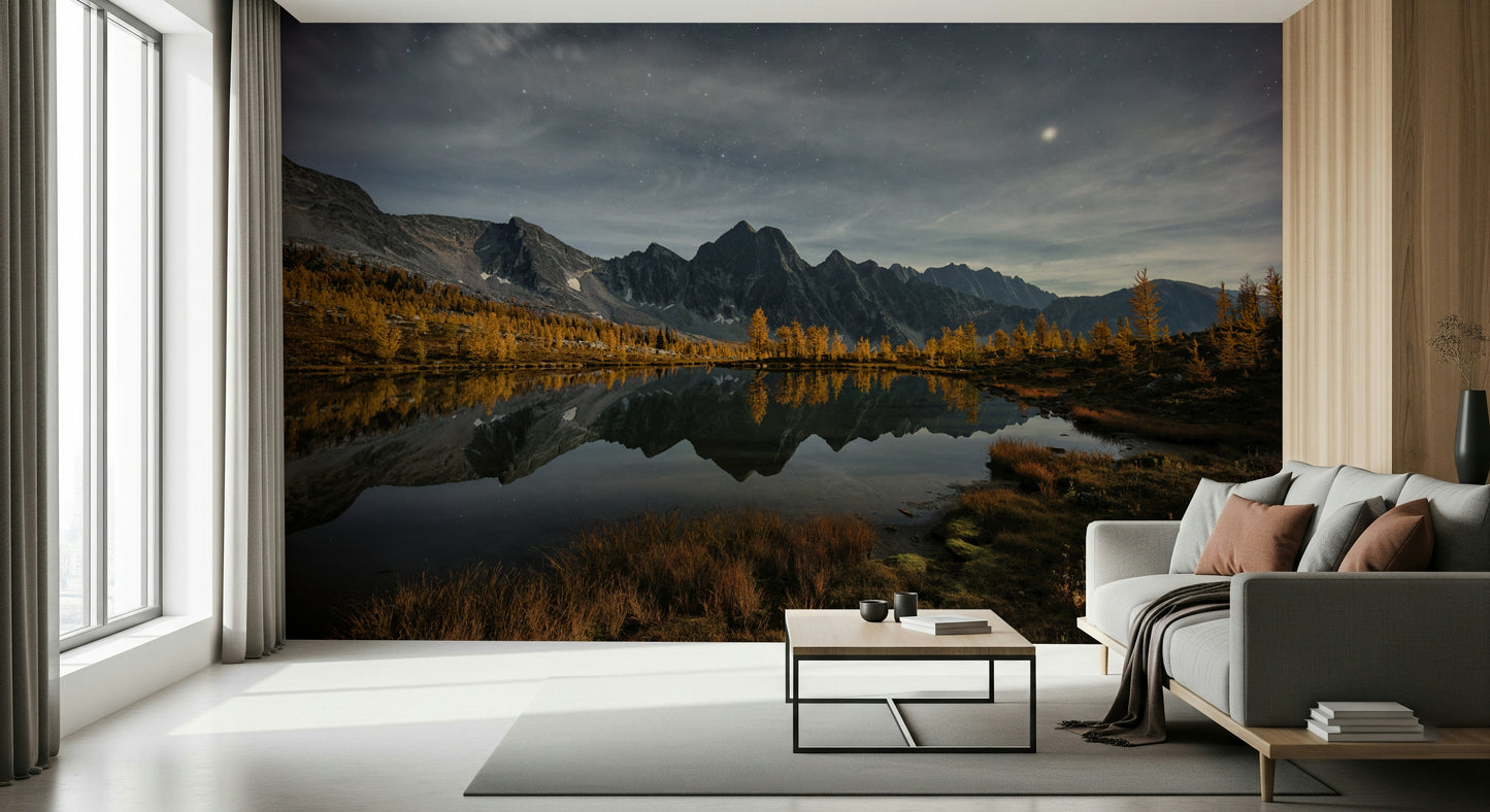 Nightfall's Calm Reflection Wall Mural