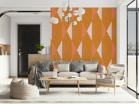 Amber Echoes mesmerizing structure geometric wall art.
