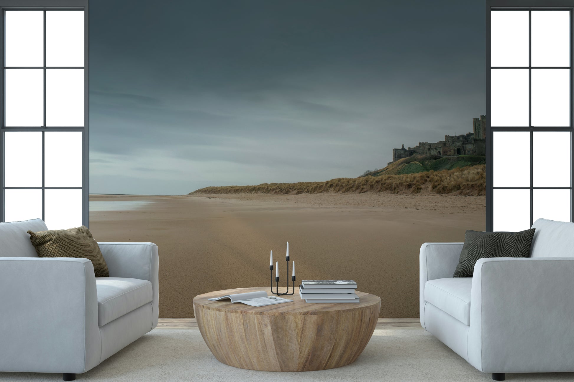 Medieval Bamburgh Castle structure photographic mural