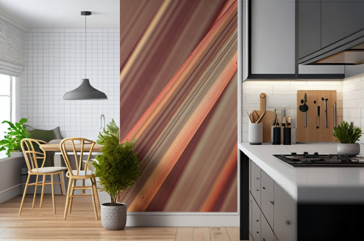 Modern Curves interior wallpaper subtle gradients sophisticated stripe pattern