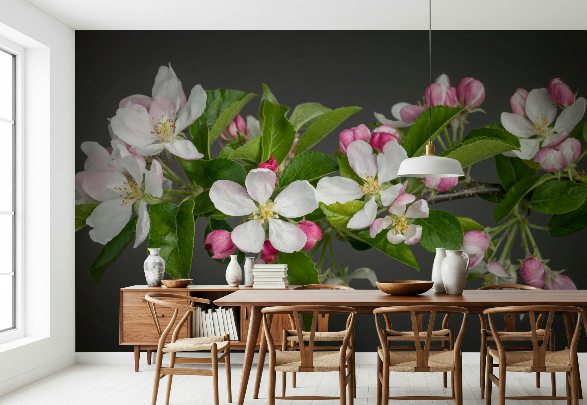 Apple Blossom Charm mural, exquisite natural bloom picture.