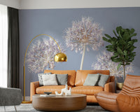 Timeless allium flower display, Allium Triplet custom print mural.