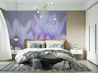 Artistic floral photograph, stylish home furnishing, purple Crocus artwork.