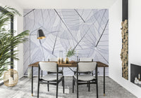 Wall mural featuring delicate dried foliage, airy feel, Skeleton Leaves merchandise.