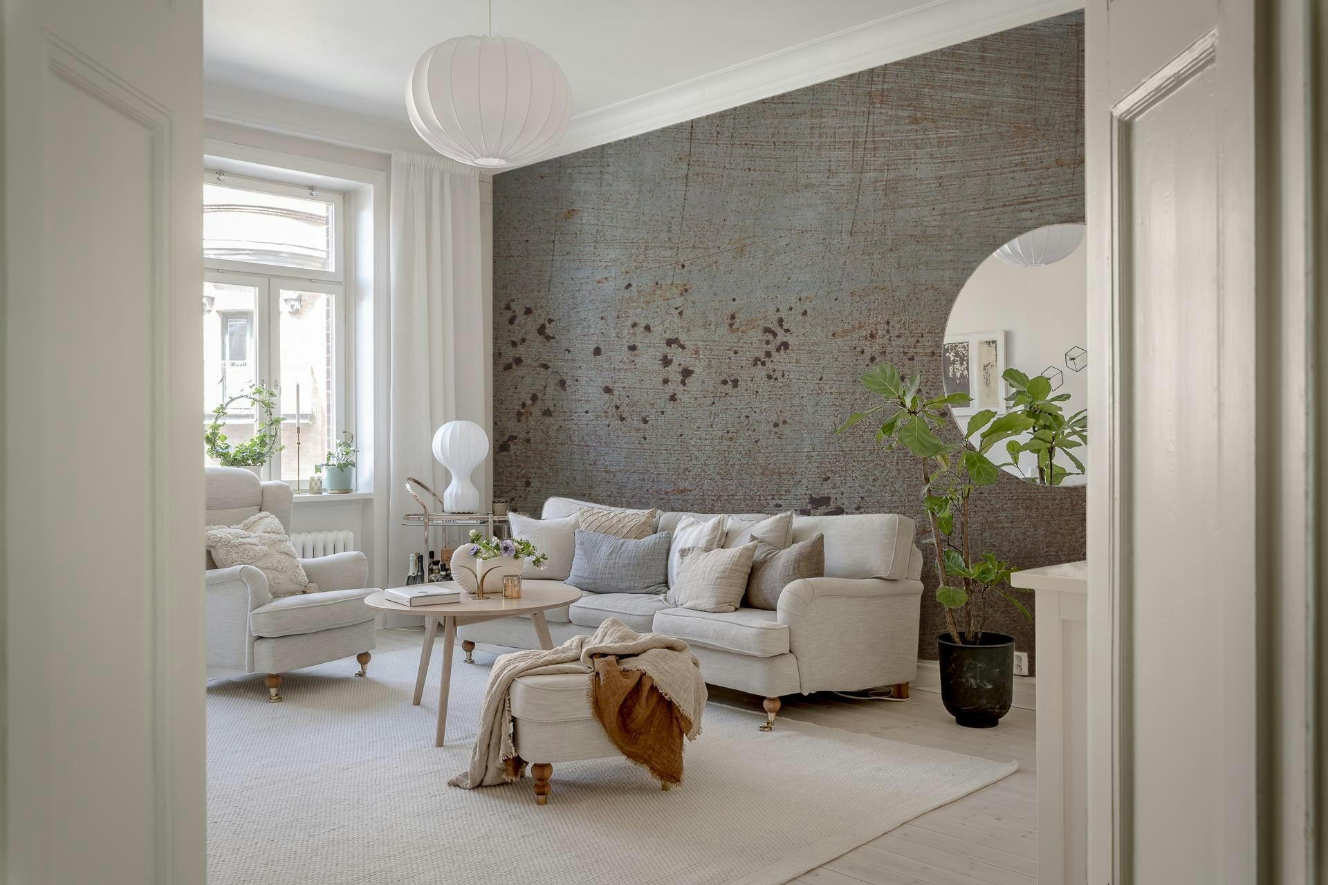 Urban Rusty Metal wall covering earthy sienna color.