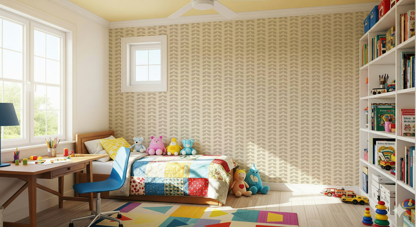 Peaceful Dove Duets neutral beige wall covering abstract.