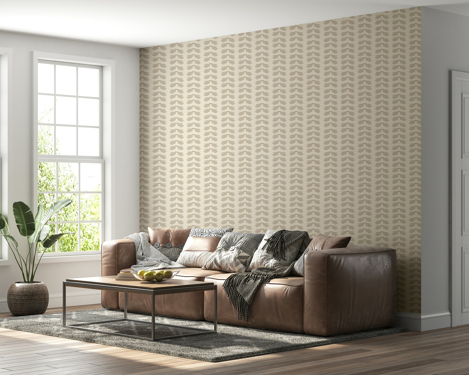 Wall mural pairs of doves kissing Peaceful Duets.