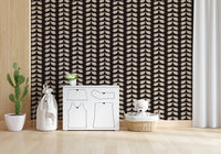 Distinctive Kissing Doves mural, graceful birds embracing in seamless repeat.