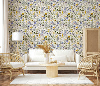 Meadow Butterfly Whispers Garden, sweet botanical illustration wall decoration.