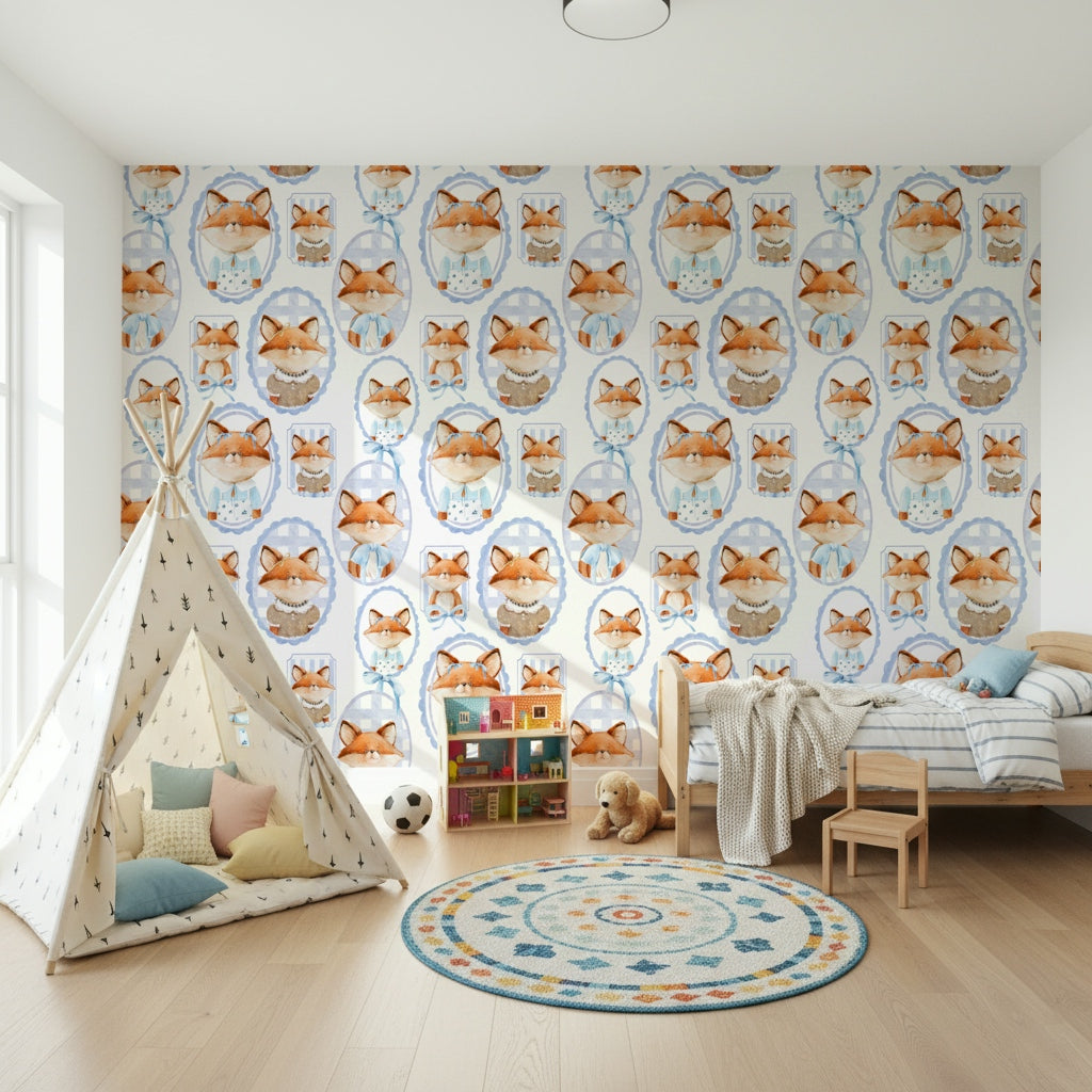 Artistic Fox Portrait Gallery wall mural gallery design animals