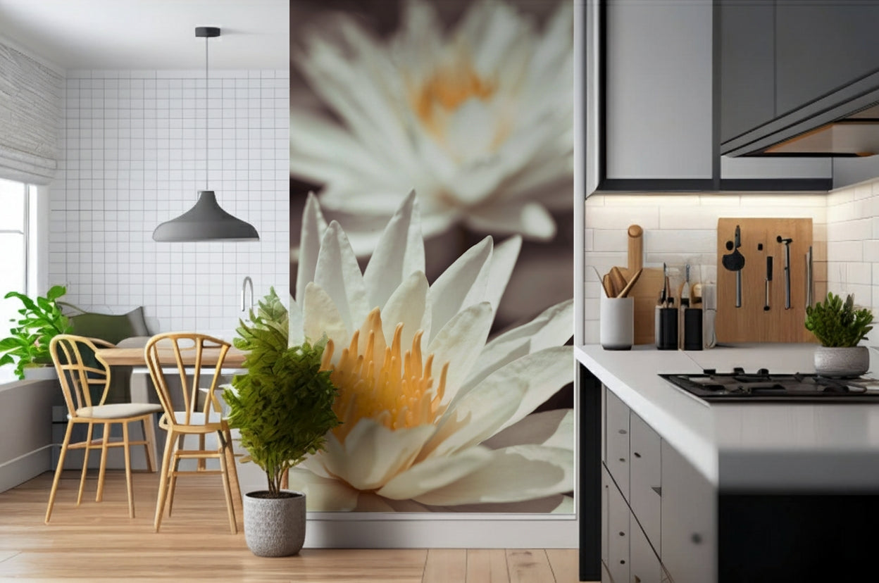 Whispering White Lilies Wall Mural