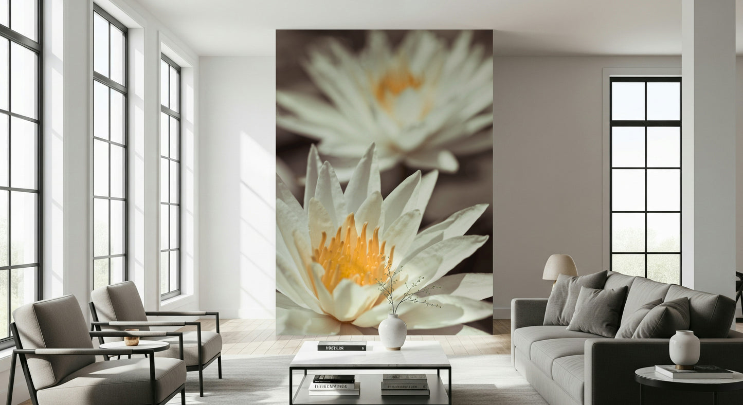Whispering White Lilies Wall Mural