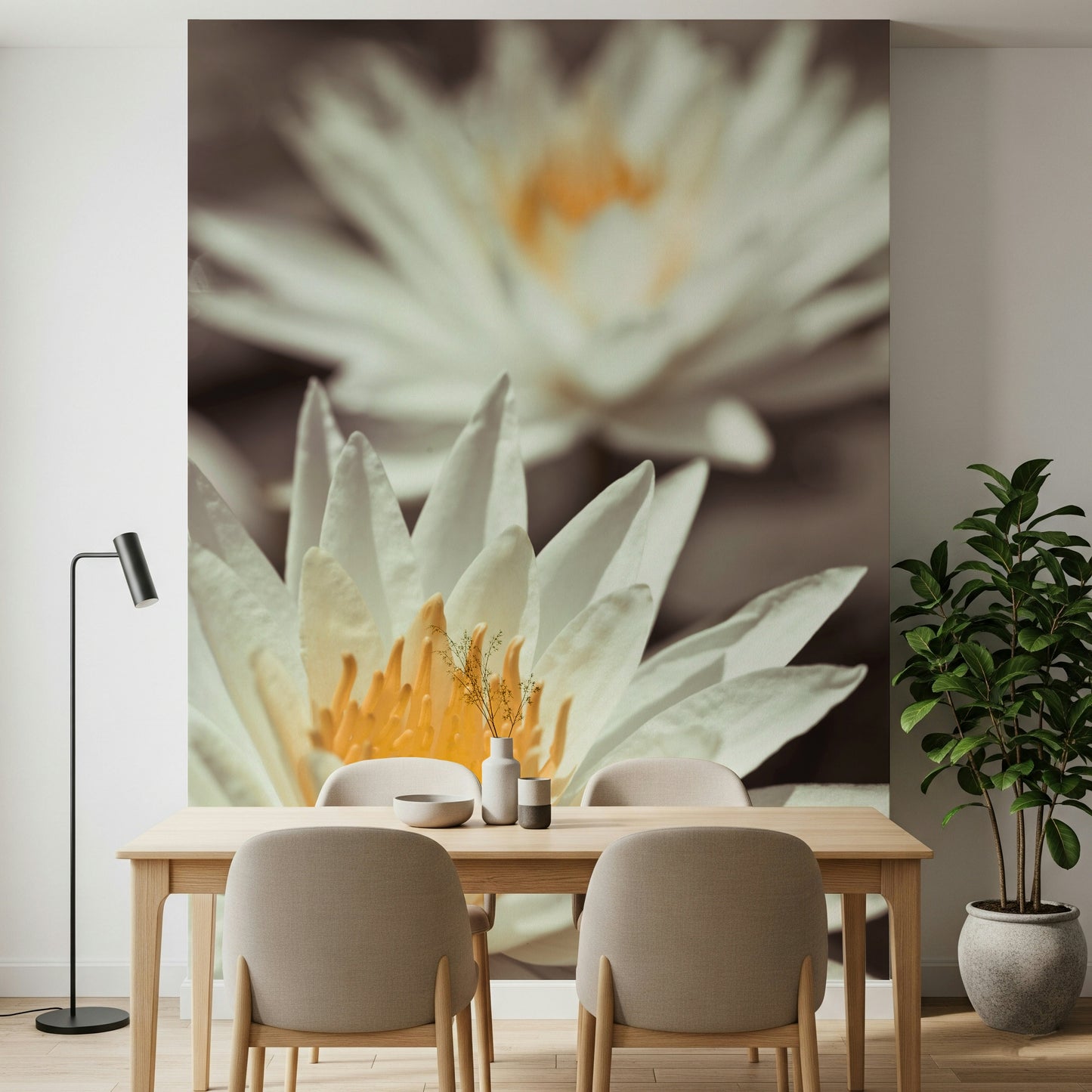 Whispering White Lilies Wall Mural