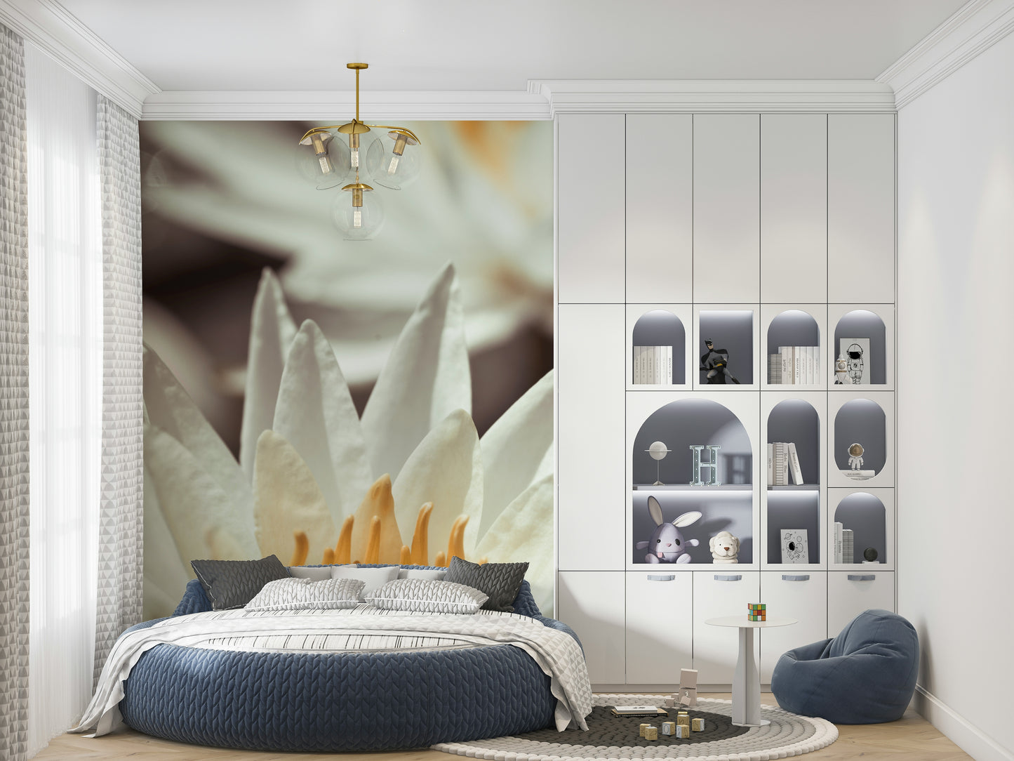 Whispering White Lilies Wall Mural