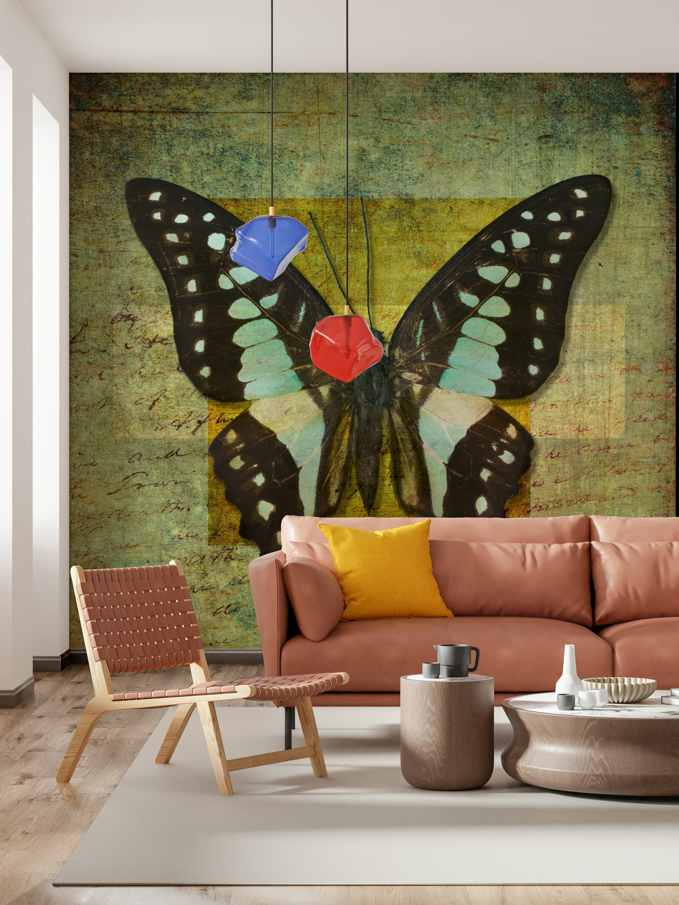 Gilded Butterfly Wall Mural