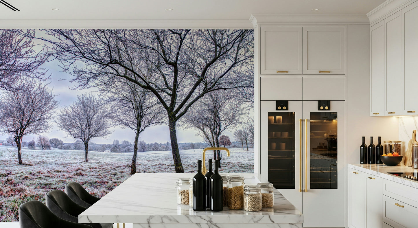 Whispering Winter Fields Wall Mural
