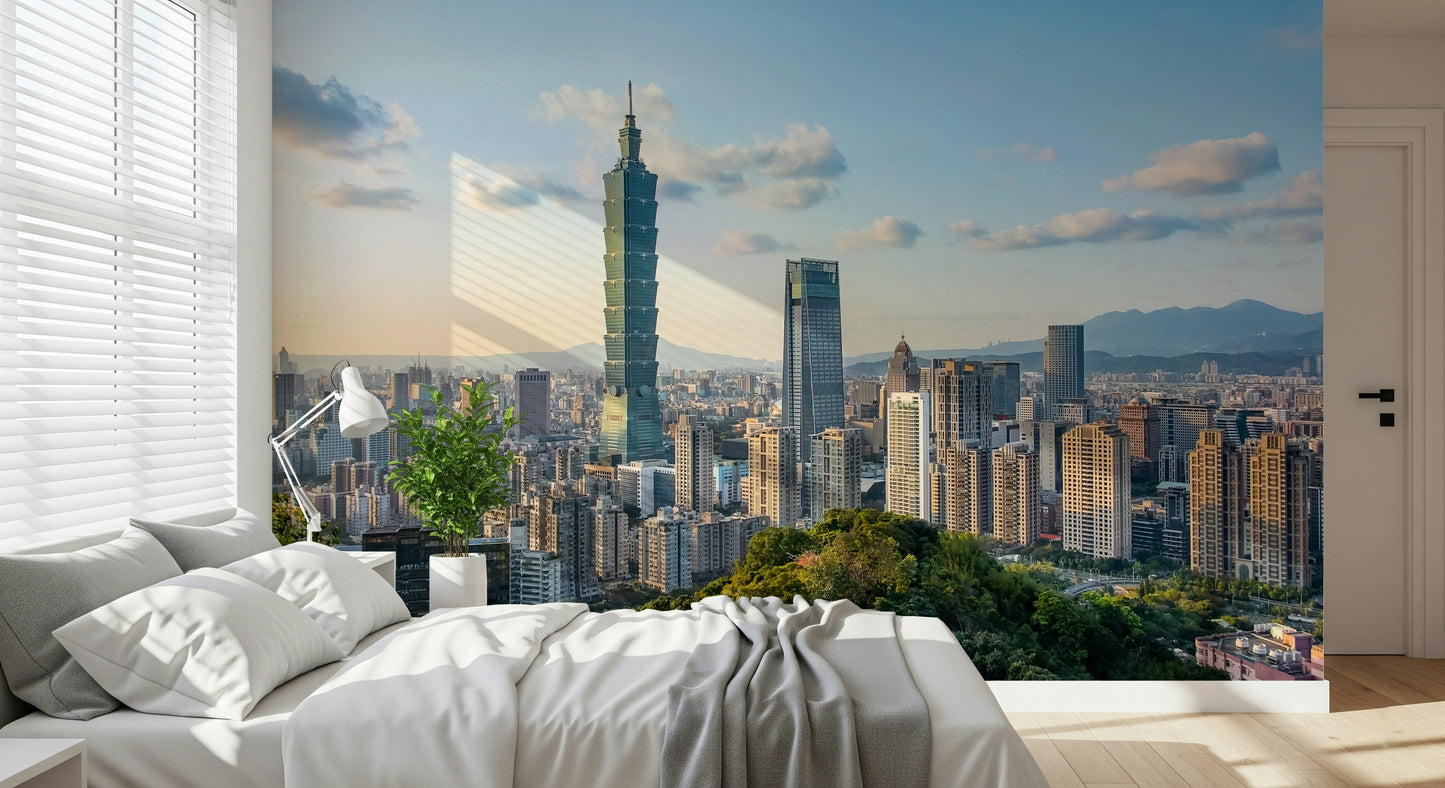 Taipei Skyline Serenity Wall Mural