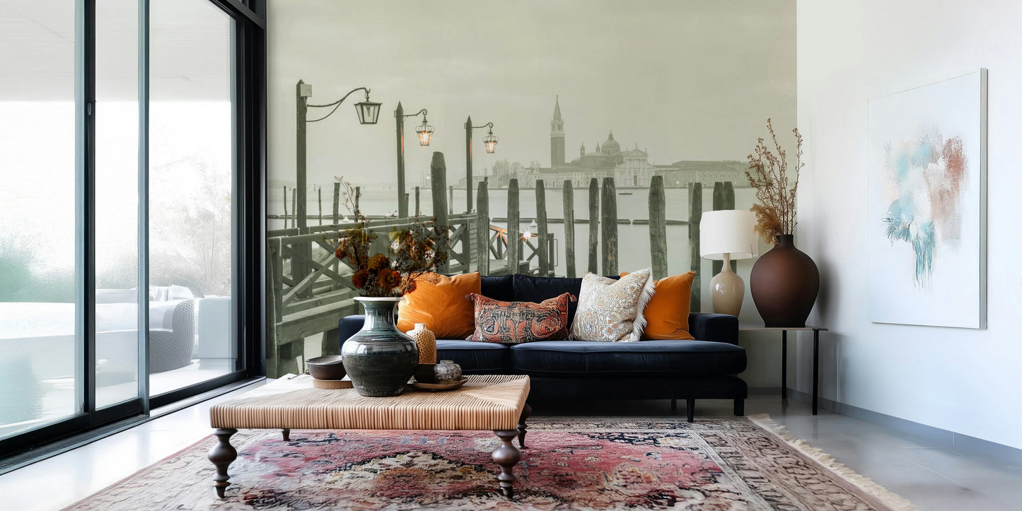 Quiet Waterside Reflection Wall Mural