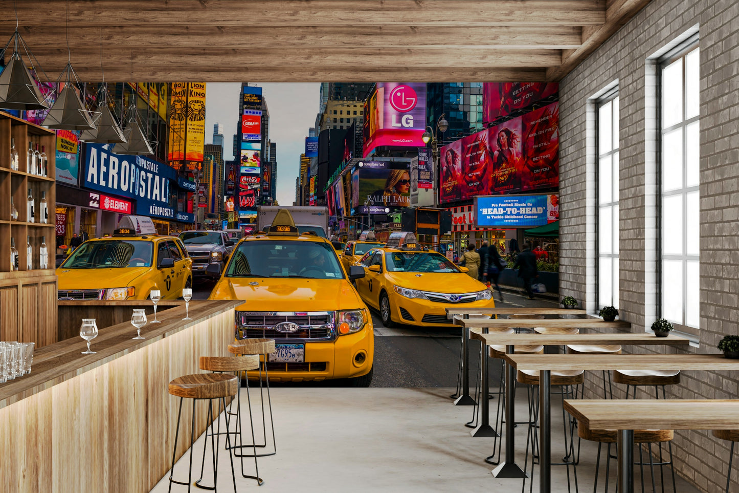 Times Square Rush Wall Mural
