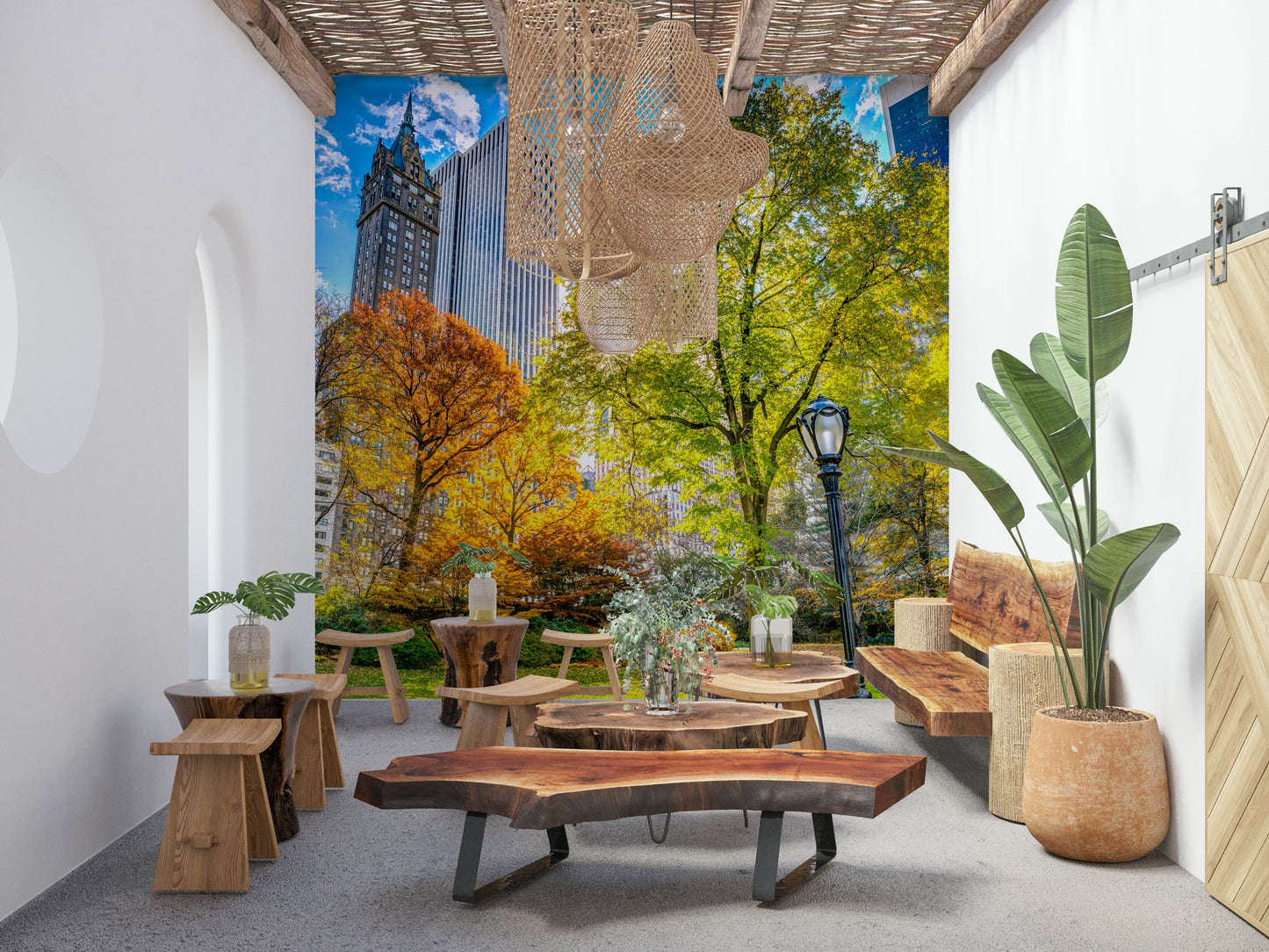 Central Park in Fall Colors Wall Mural