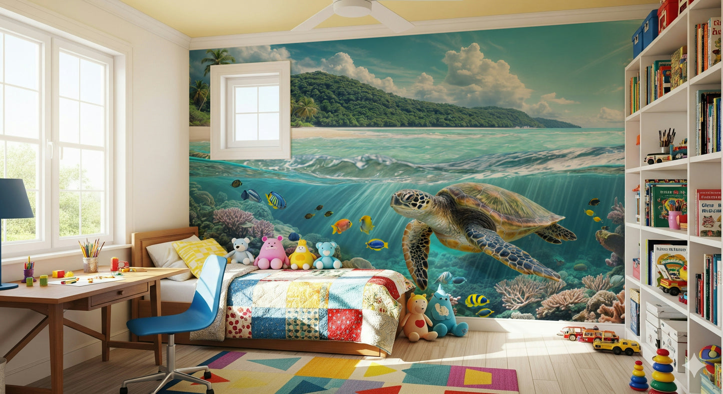 Sea Turtle's Paradise Wall Mural