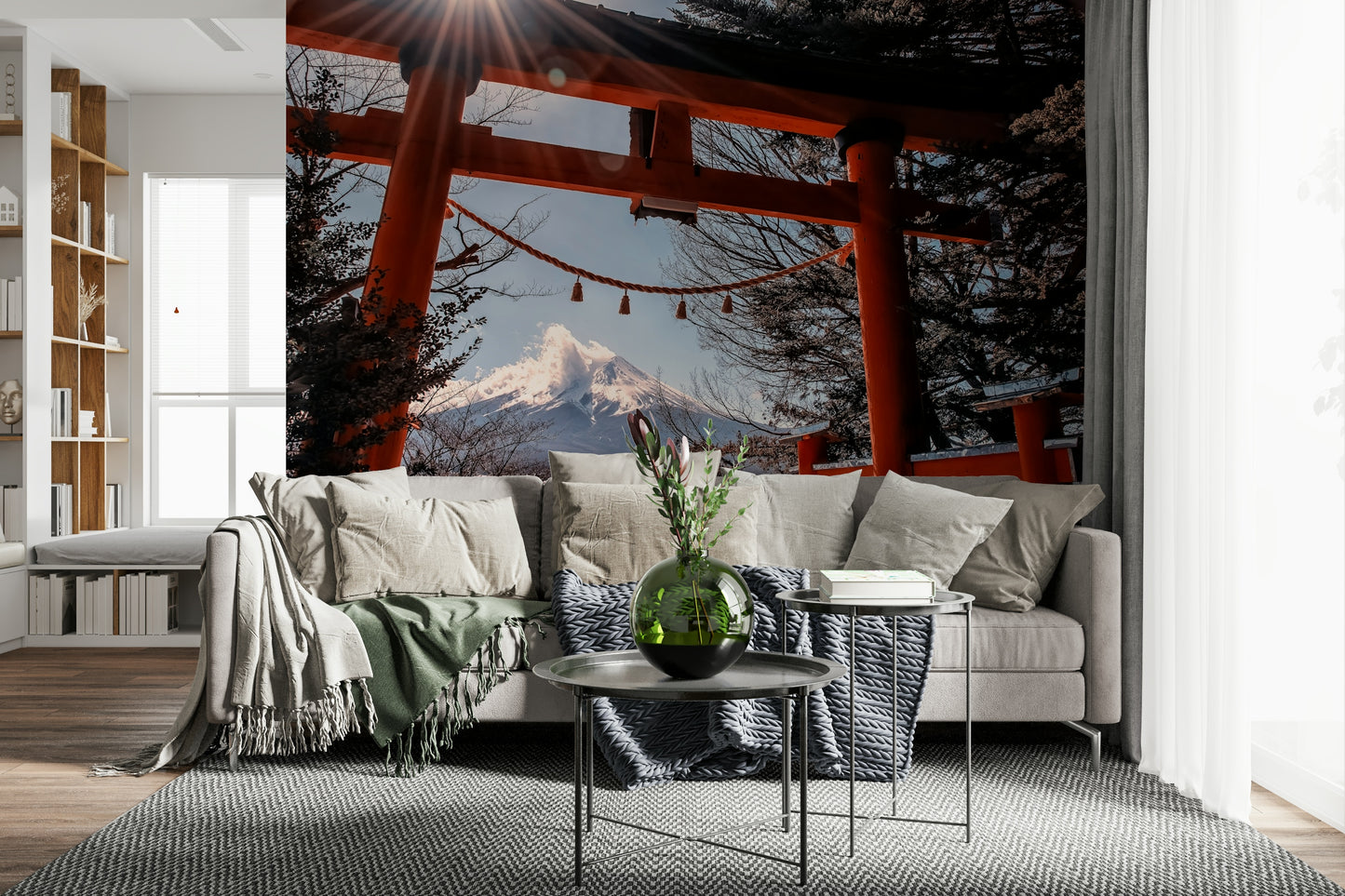 Fuji Gate Sunbeams Wall Mural