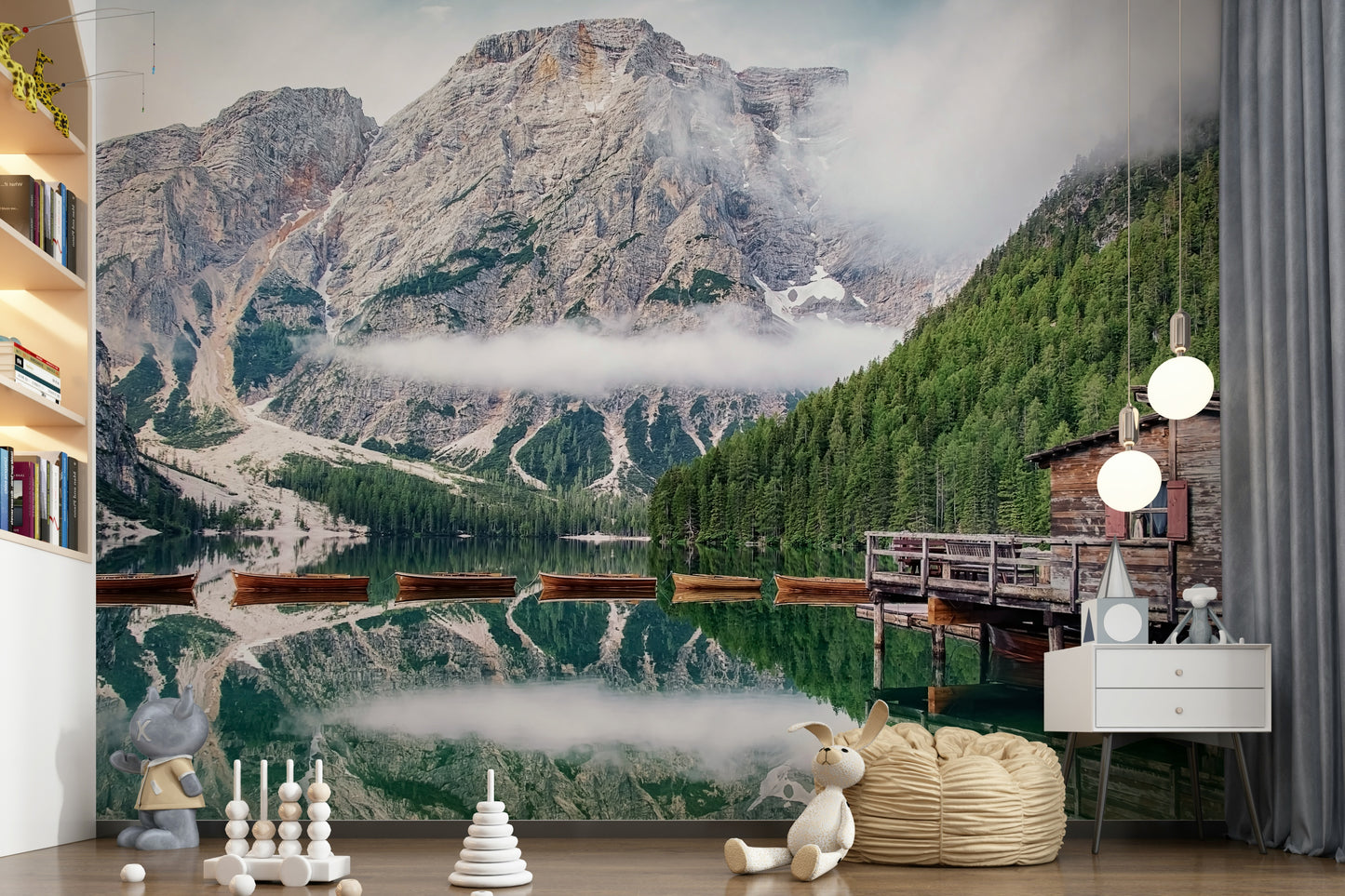 Lake Braies Calm Wall Mural