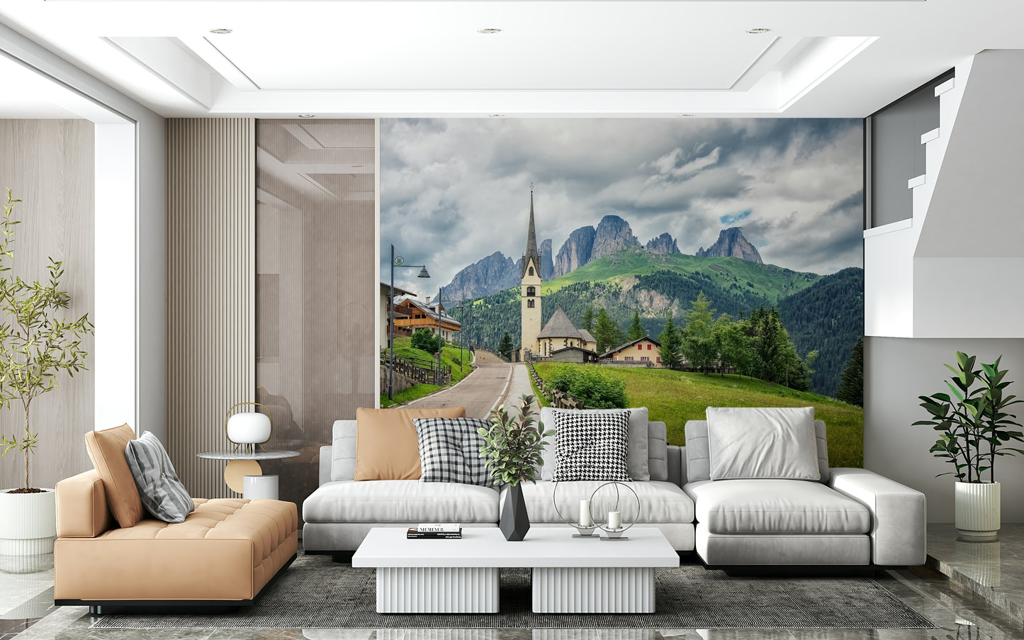 Italian Alps Vista Wall Mural