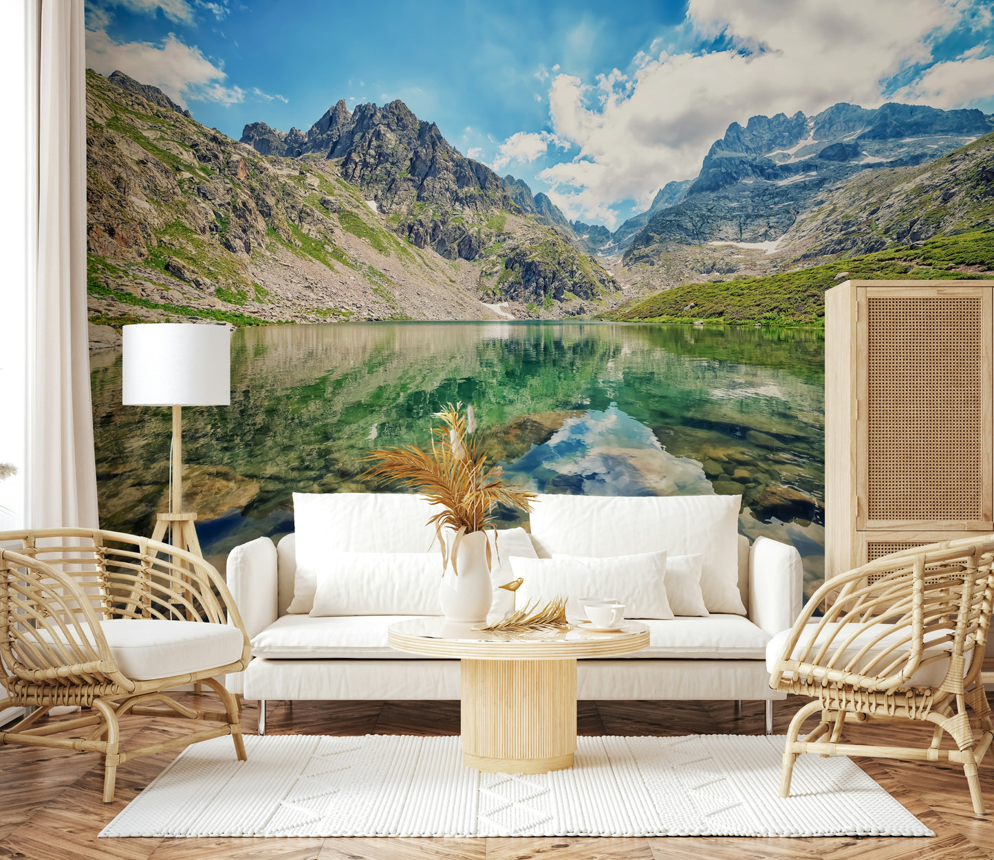 Alpine Lake Serenity Wall Mural