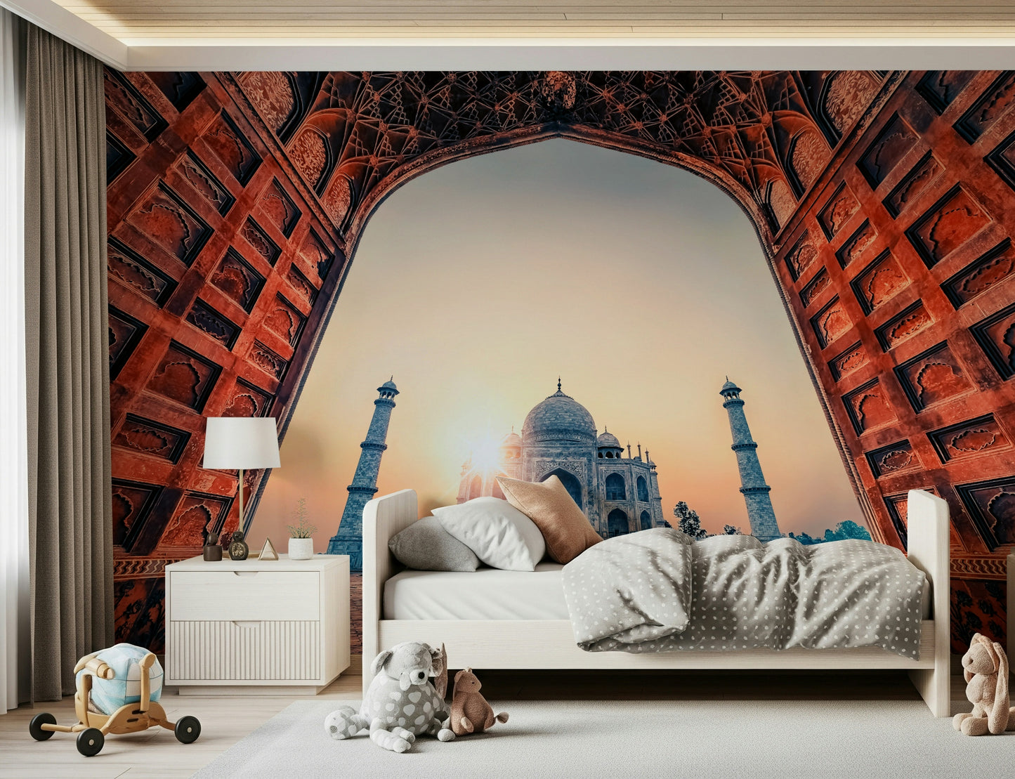 Taj Mahal Sunset Wall Mural