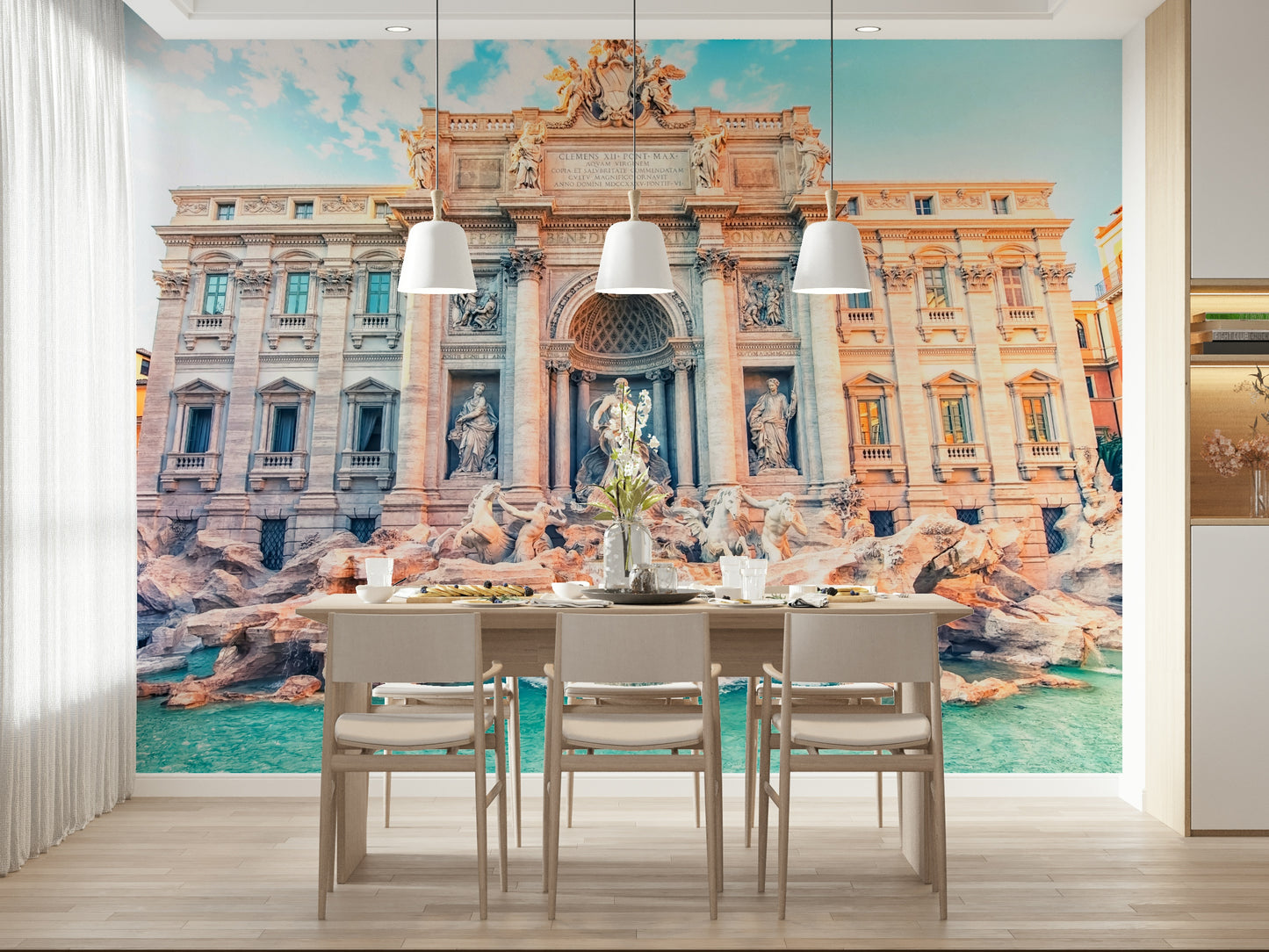 Trevi's Turquoise Dream Wall Mural