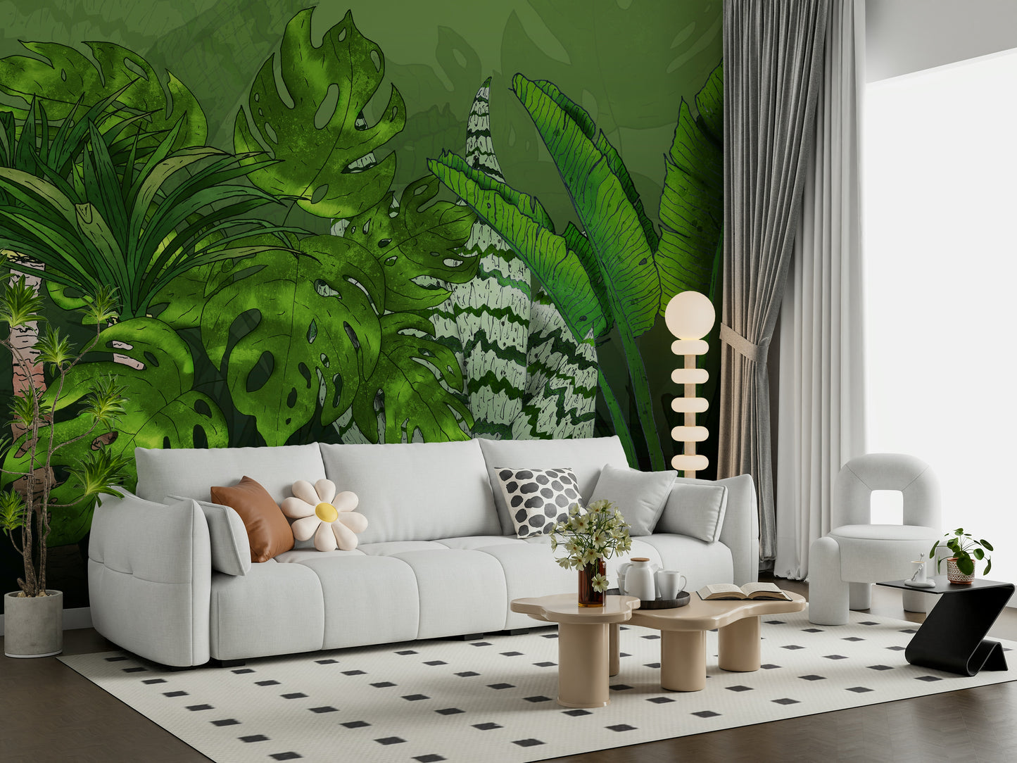Tropical Jungle Garden Wall Mural