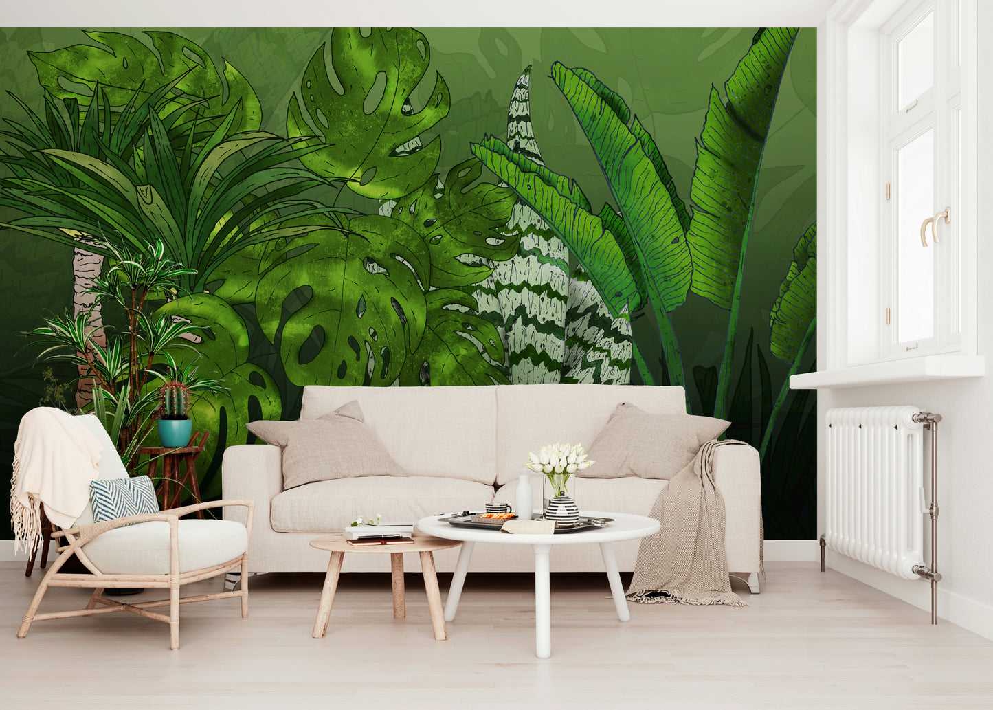 Tropical Jungle Garden Wall Mural