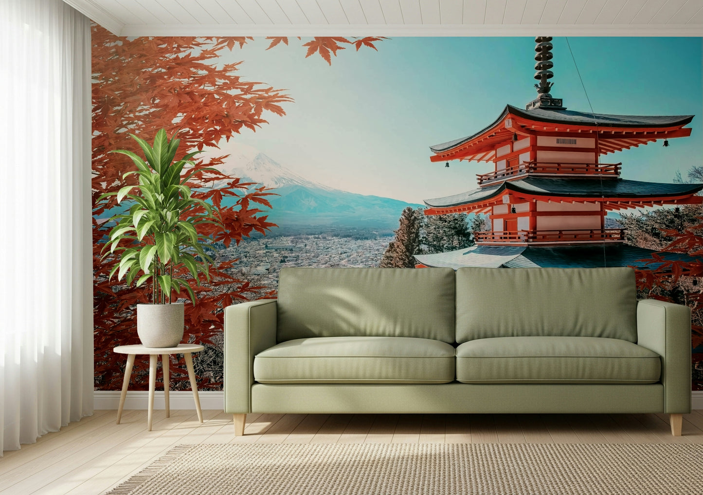 Fuji's Autumn Hues Wall Mural