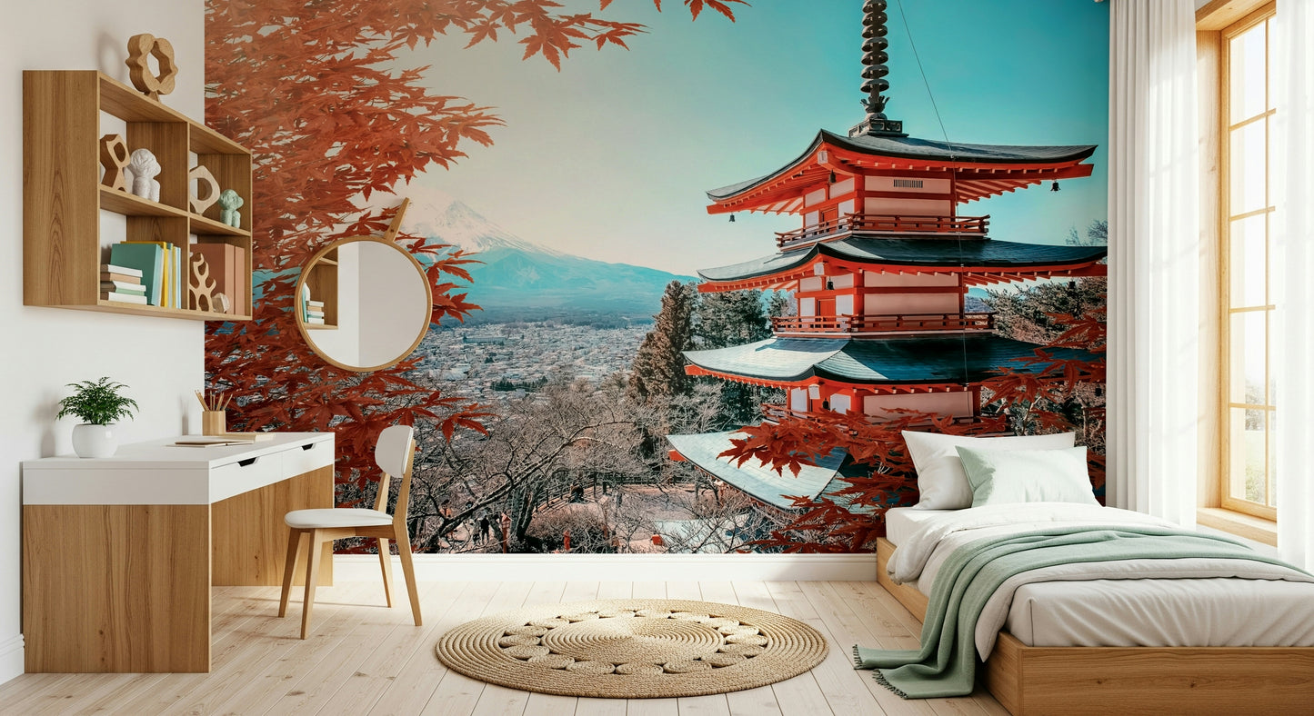 Fuji's Autumn Hues Wall Mural