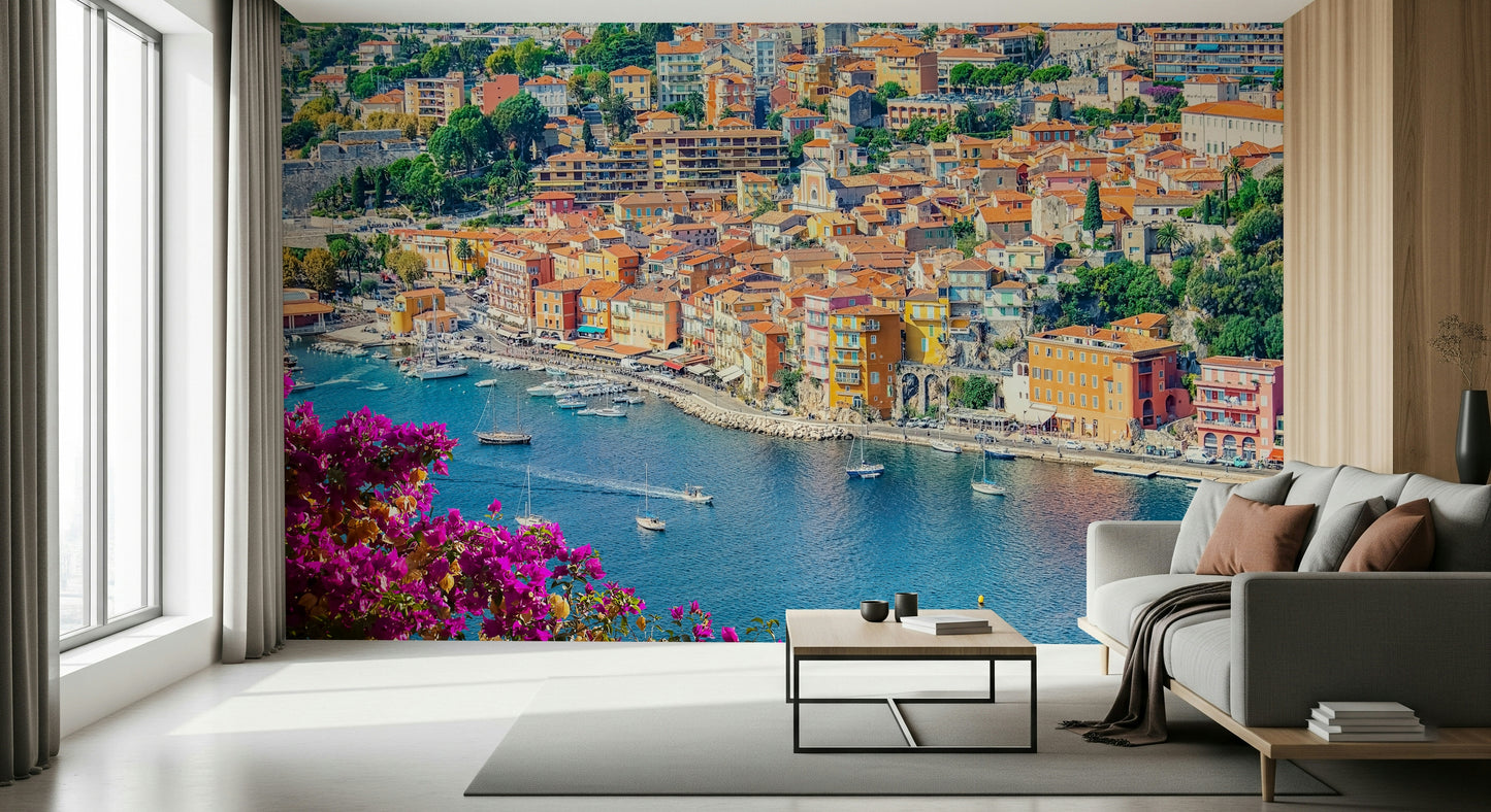 Coastal Village View Wall Mural