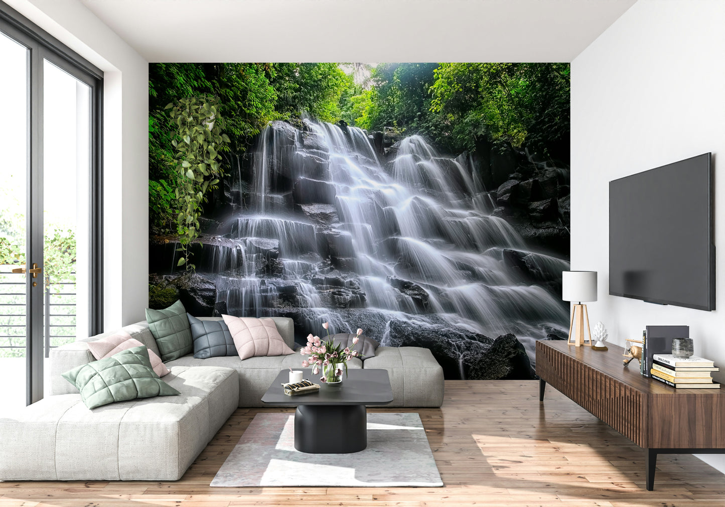 Cascading Serenity Wall Mural