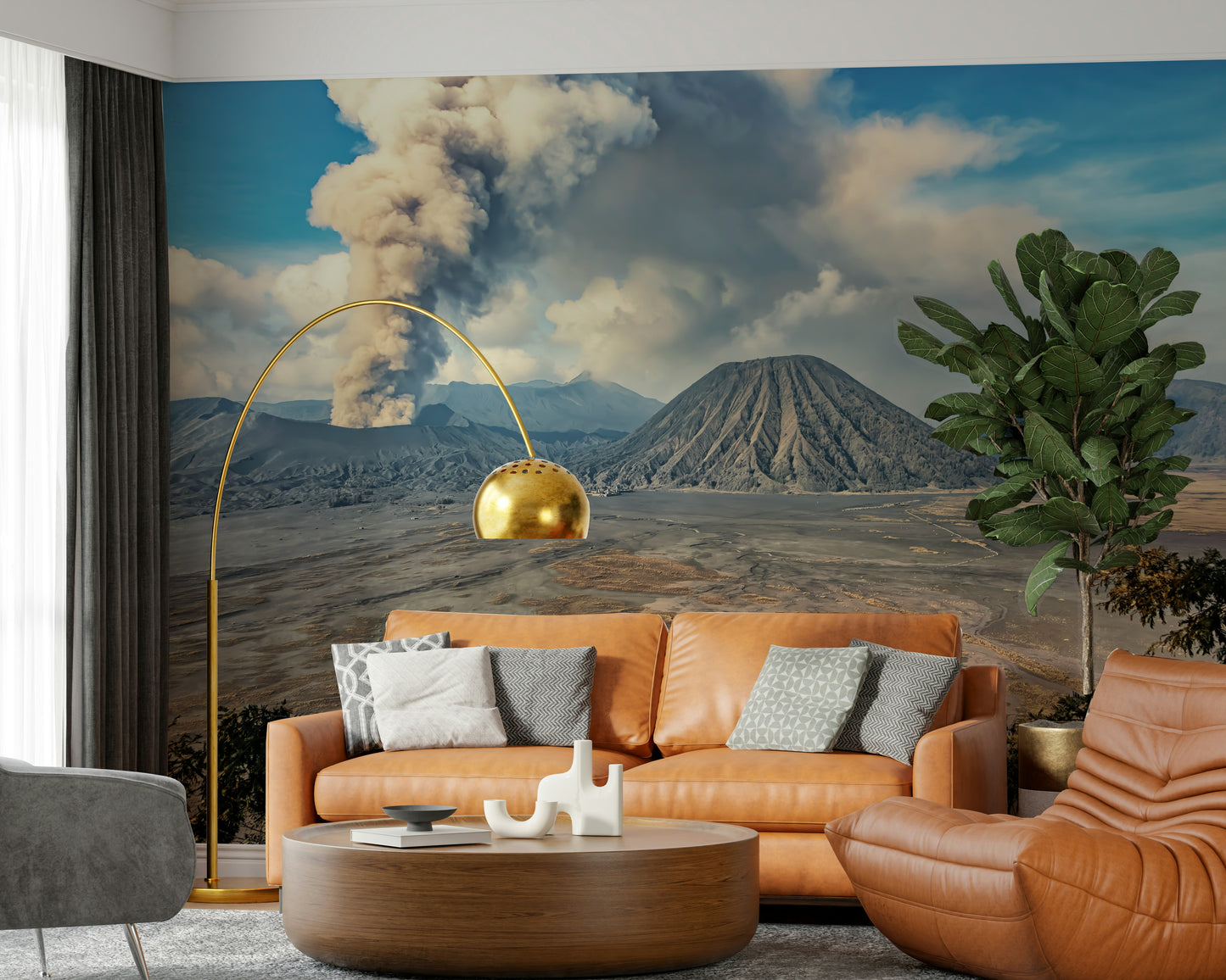 Mount Bromo Eruption Wall Mural