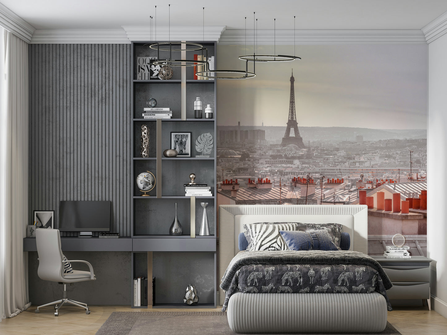 Parisian Rooftops Wall Mural