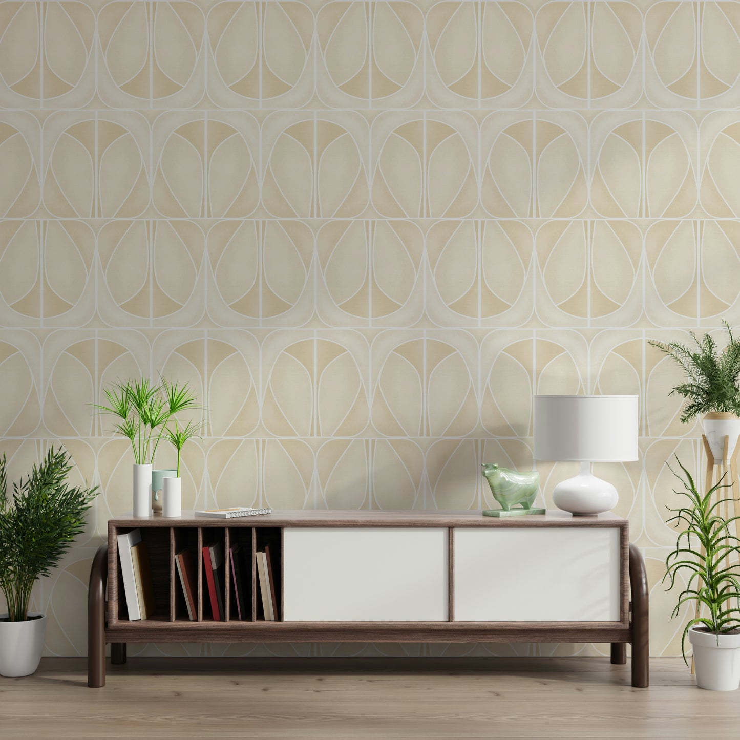 Softy Dèco Geometries -  Sand Charm Wallpaper⁠
