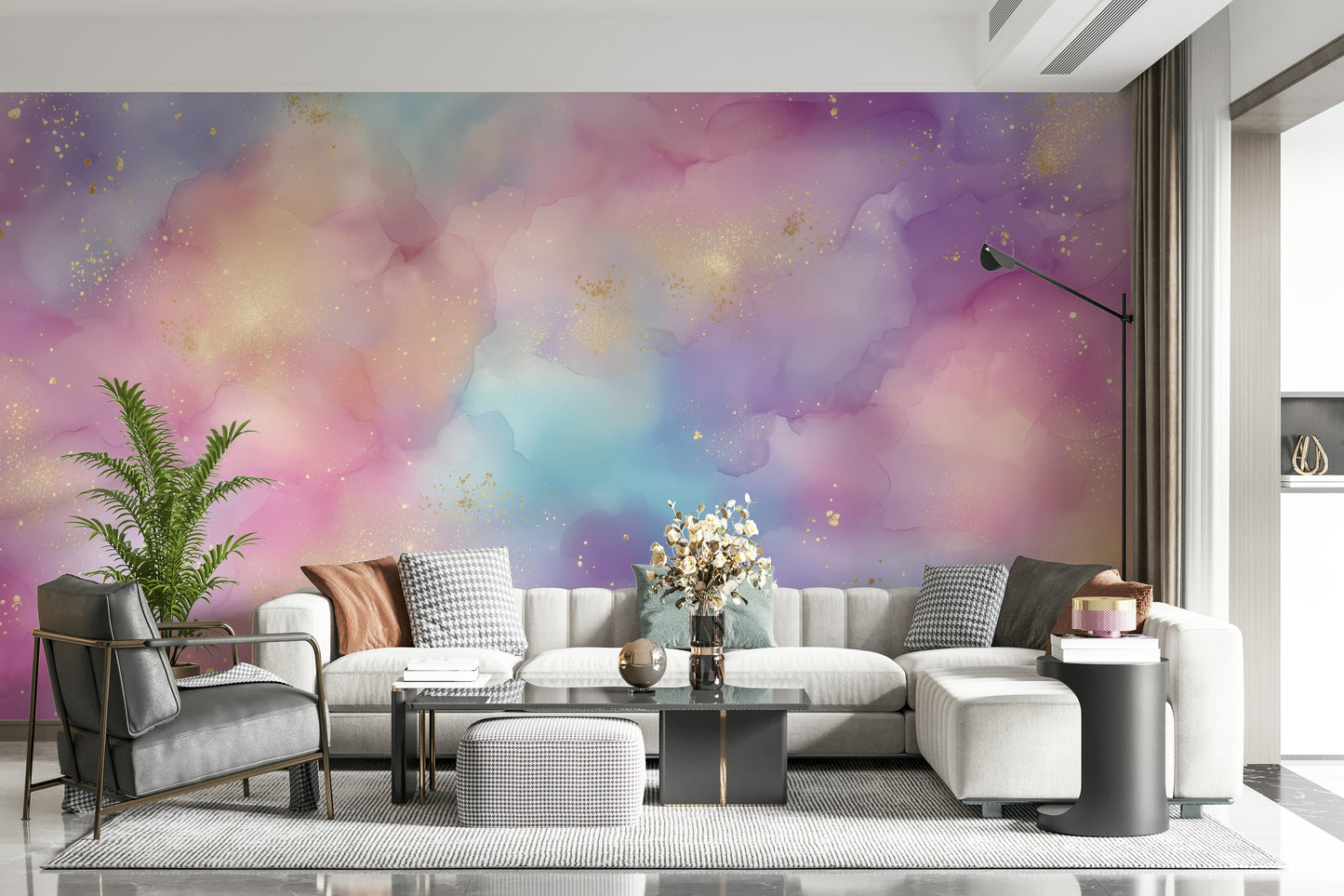 Golden Dust Fantasy Wall Mural