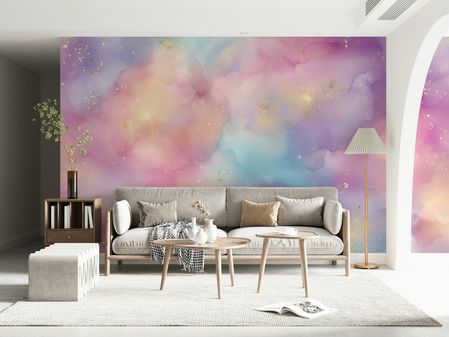 Golden Dust Fantasy Wall Mural