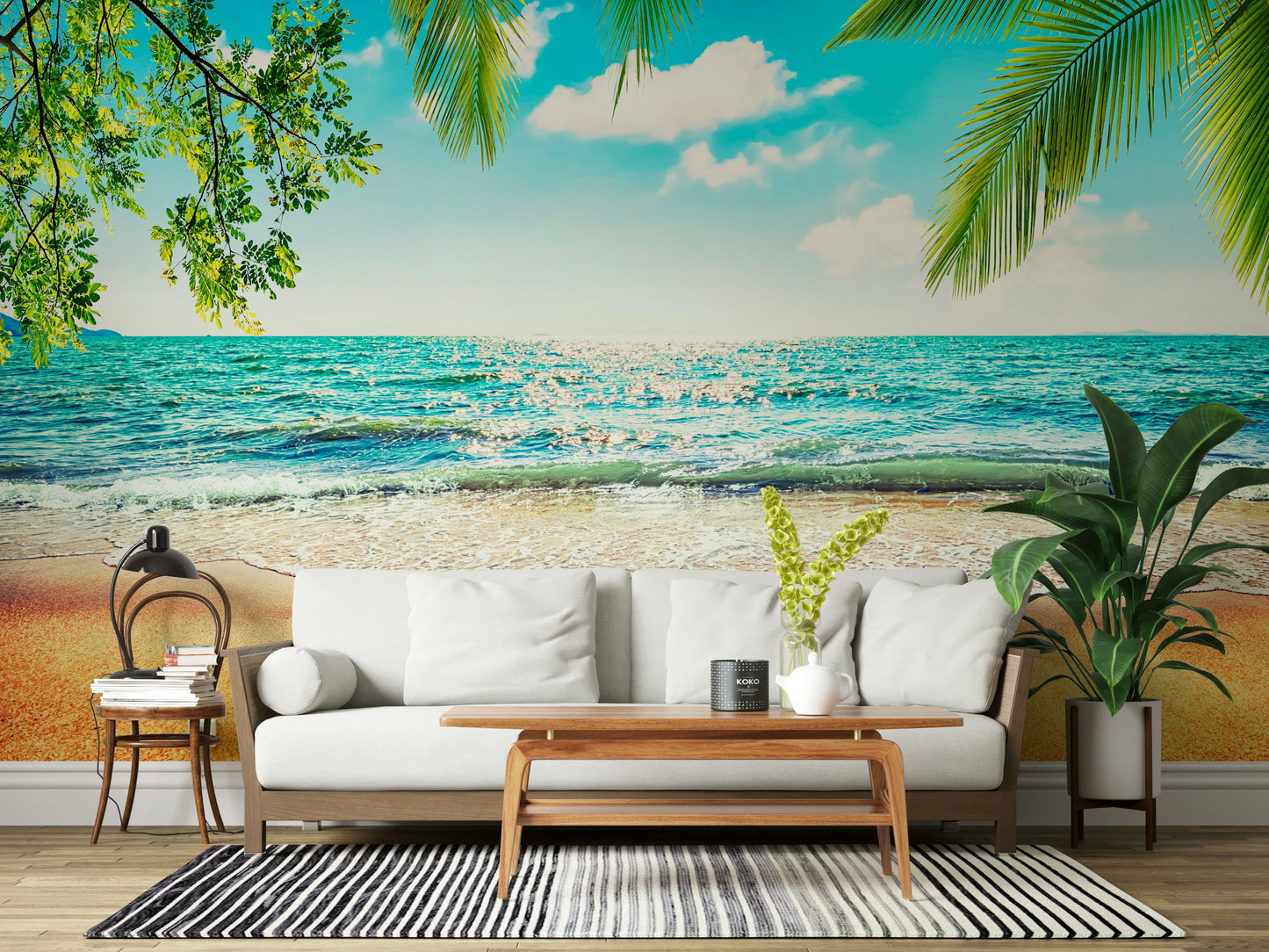 Coastal Beach Serenity Wall Mural